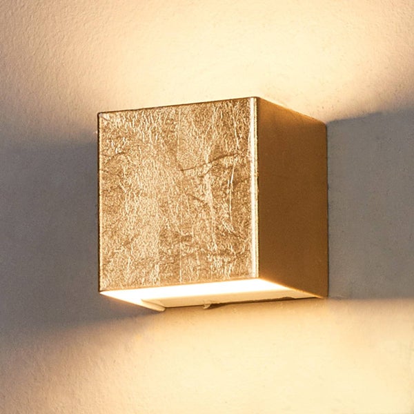 Lindby LED Wandlampe goldfarben, Uplight and Downlight Effekt Wandleuchte innen 1x 5W IP20 Wandbeleuchtung Wohnzimmer Esszimmer