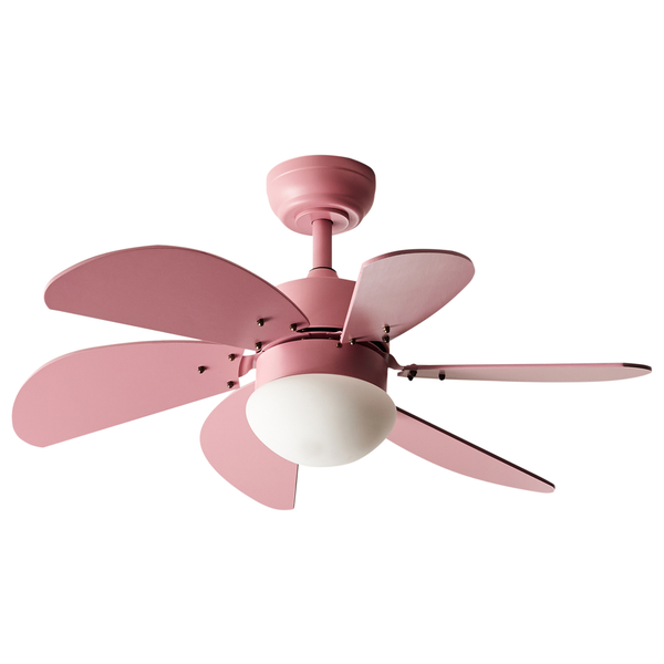 Deckenventilator mit sechs Flügeln und integrierter Leuchte