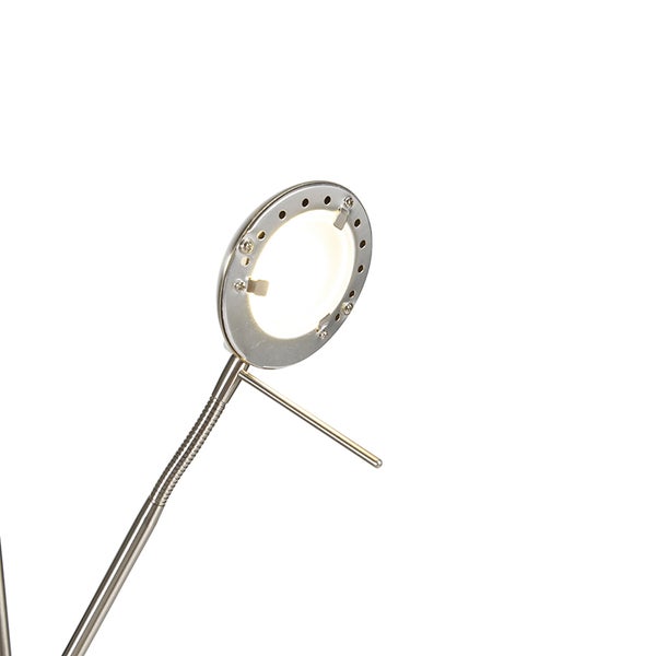 Flexible LED Leuchte mit rundem Leuchtenkopf.