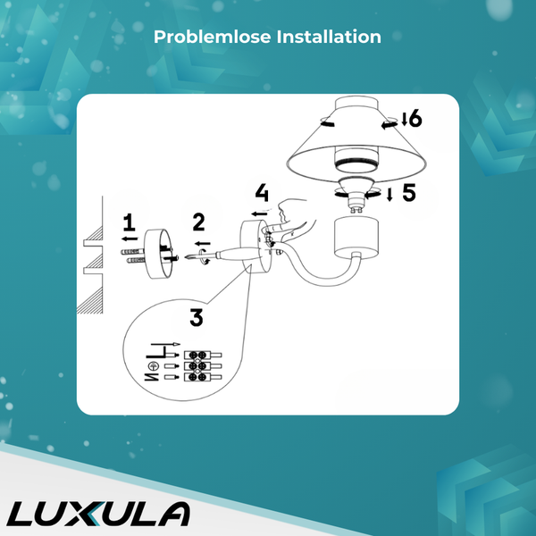 Installationsanleitung für eine Lampe