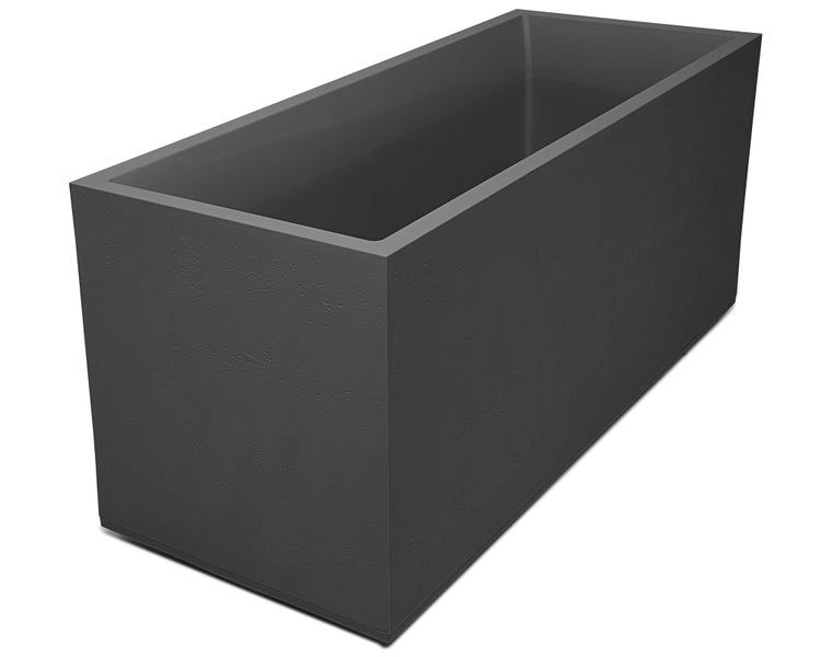 Ondis24 Pflanzkübel Basalt 100 Blumentopf doppelwandig anthrazit, Pflanzgefäß