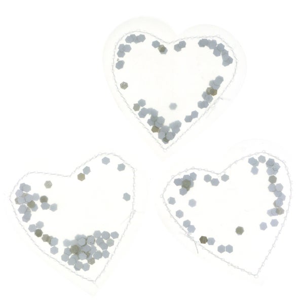 Dekorative Herzen gefüllt mit kleinen Sechsecken