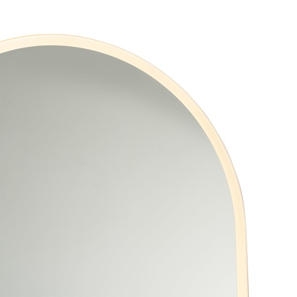 Detailansicht eines Spiegels mit Beleuchtung