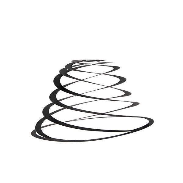 Stahl Lampenschirm schwarz 50 cm - Spirale