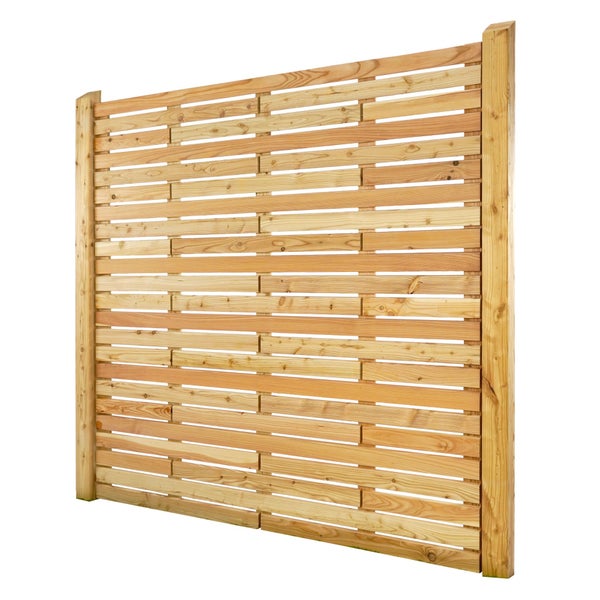 Holzzaun aus horizontalen Latten