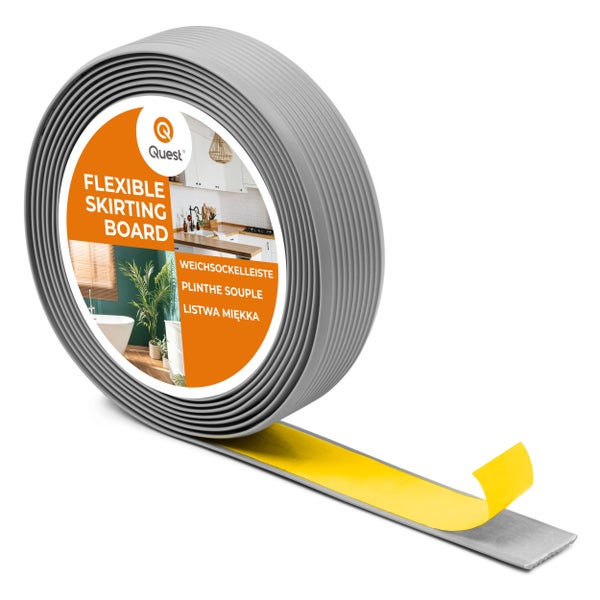 Flexible Sockelleiste auf Rolle mit Klebestreifen