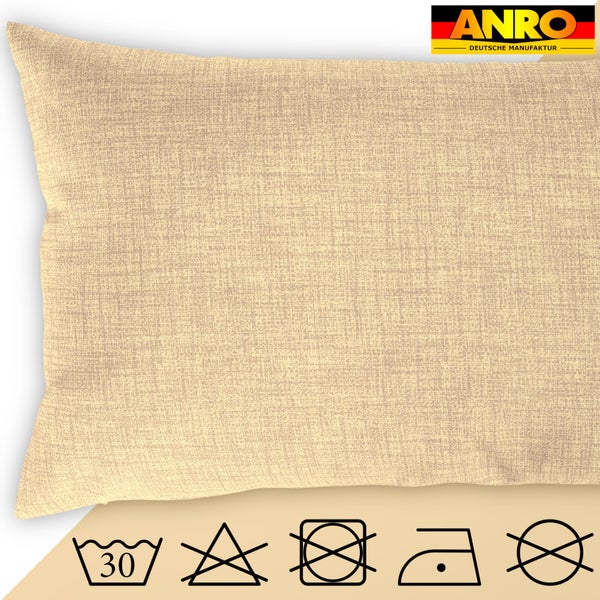 Kissenhülle Creme 30x50cm ohne Füllung Leinenoptik