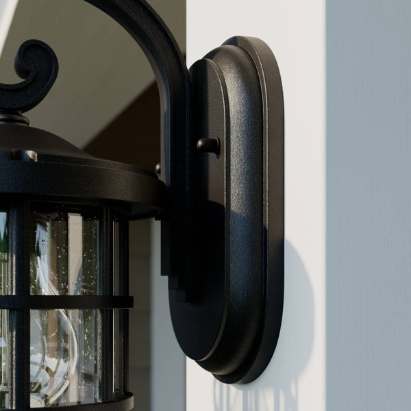 Lindby Wandleuchte außen (Laterne) Ankea (Retro, Vintage Antik) in Schwarz (1 flammig E27) - Außenwandleuchten Wandlampe Led Außenlampe Outdoor für Außenwand/Hauswand