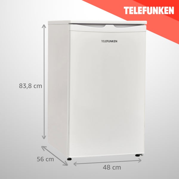 Telefunken Kühlschrank mit 2-Sterne Gefrierfach Freistehend 81 Liter Kühlschrank klein CF-32-152-W weiß