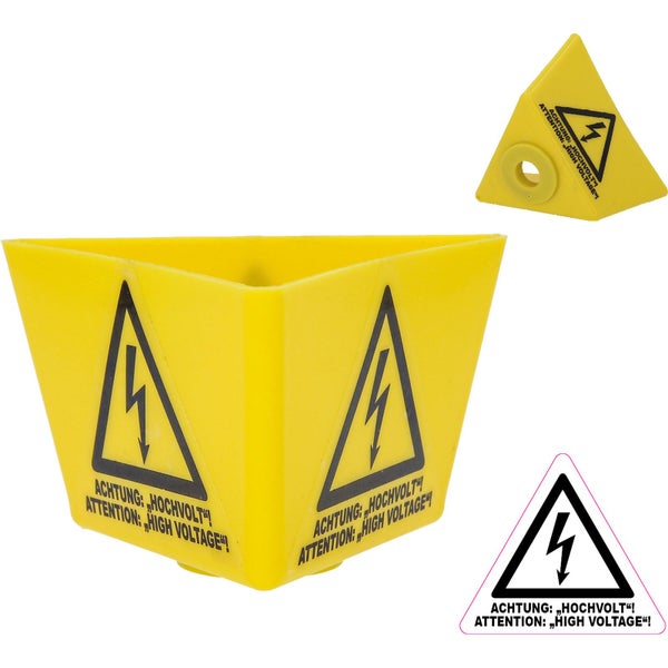 Hochspannungswarnschild zur Kennzeichnung von Gefahrenbereichen