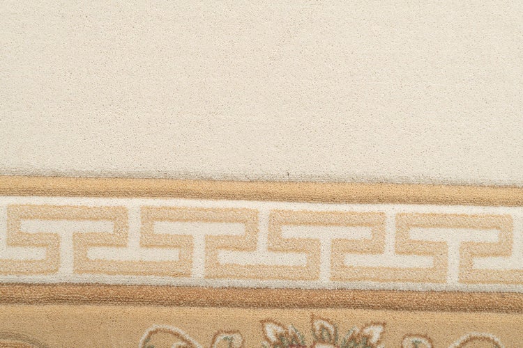 Gewebter Wollteppich mit Bordüre Pelinia Beige 40x60 cm