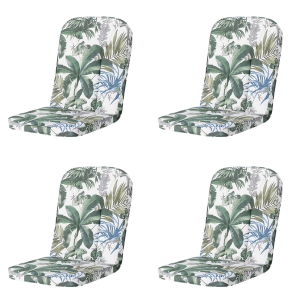 Hochlehnerauflage Carlo / Calvia Bliss blau - Ca. 100x48 cm - 4er-Set