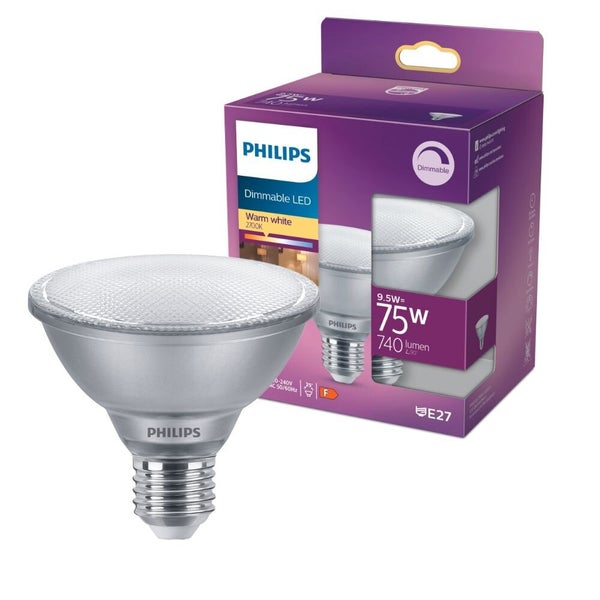 Philips LED Lampe ersetzt 75W, E27 Reflektor PAR30S, warmweiß, 740 Lumen, dimmbar, 1er Pack