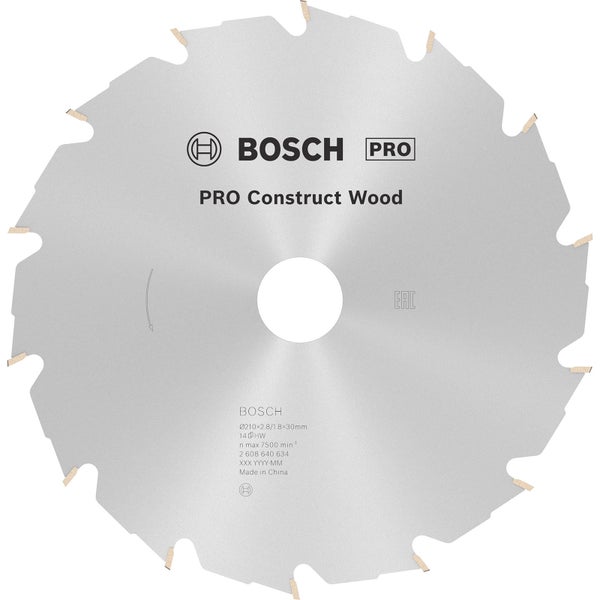 Bosch Expert Tabelle für Holz, Aluminium und Stahl