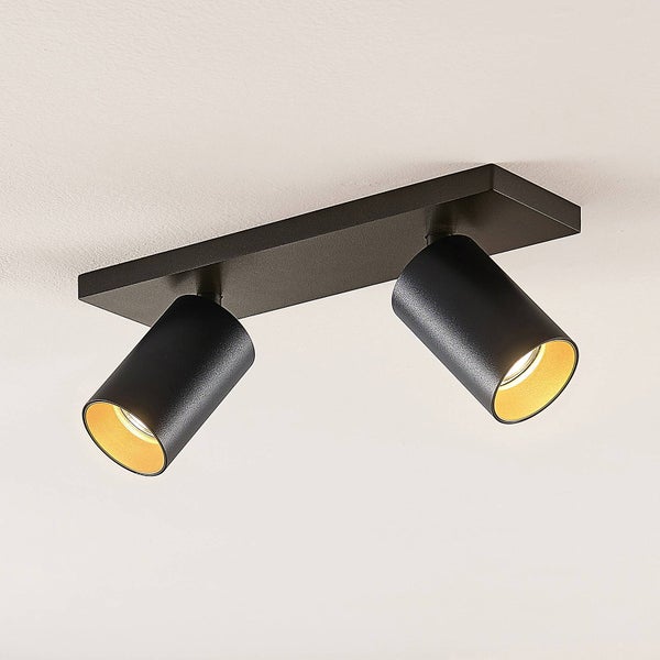 Deckenleuchte mit zwei Strahlern aus Metall