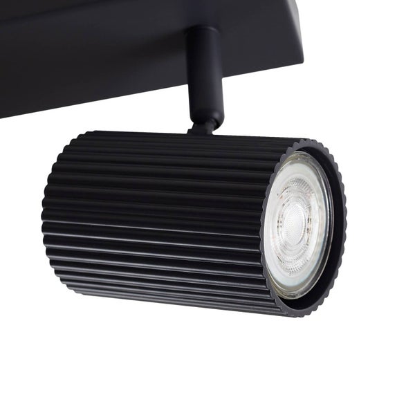 Schwarze Deckenleuchte mit LED-Leuchtmittel