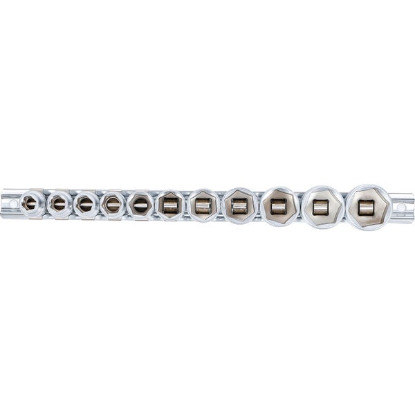BGS Steckschlüssel-Einsatz-Satz Sechskant Antrieb Innenvierkant 10 mm (3/8) SW 5/16 - 7/8 11tlg. - 9110