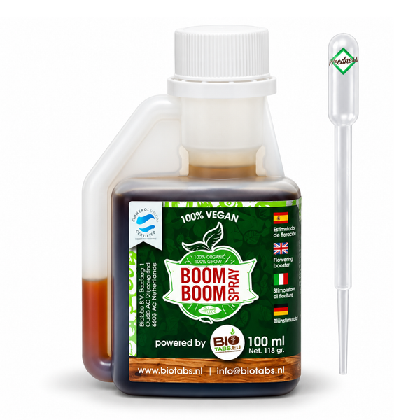 BioTabs Boom Boom Spray 100 Milliliter Pflanzendünger inklusive Pipette zur Förderung des Wachstums und der Blüte