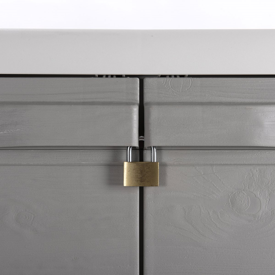 Toomax Woody's XL Lagerschrank niedrig grau - Praktischer Stauraum für Garten und Terrasse