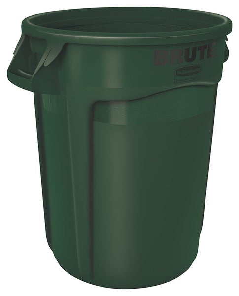 PROREGAL Rubbermaid Brute Runde Mehrzwecktonne Mit Belüftungskanälen 121,1 Liter HxBxT 69,2 x 63,5 x 55,5 cm Aus Kunststoff Dunkelgrün