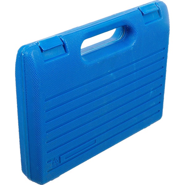 Blauer Werkzeugkoffer aus Kunststoff mit Tragegriff