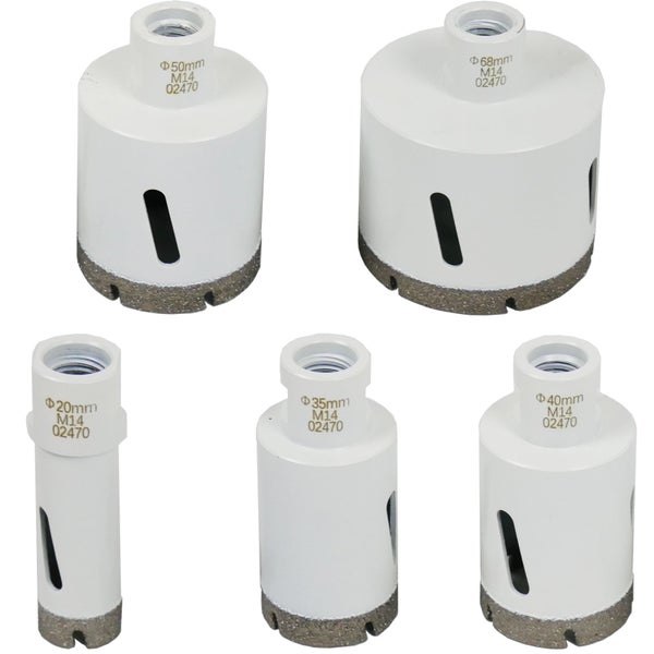 Diamantbohrkronen Set mit verschiedenen Durchmessern für Bohrmaschinen