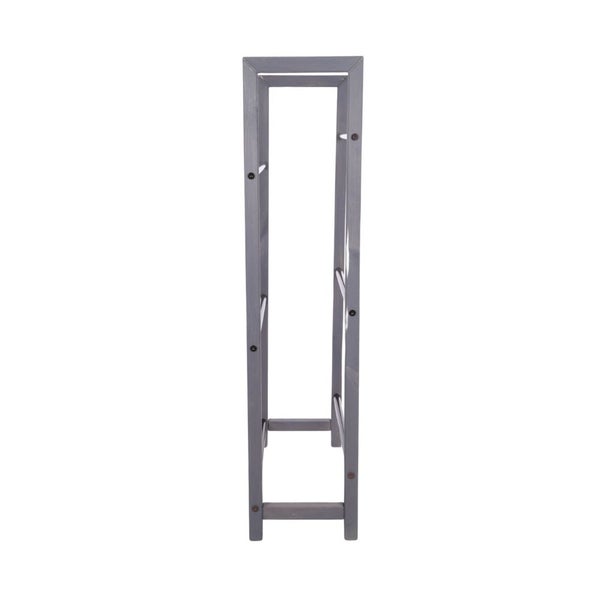PROREGAL Getränkekistenregal HUNSRÜCK HxBxT 138x112x32cm 9 Kisten auf 3 Ebenen Massives Kiefernholz Grau geölt