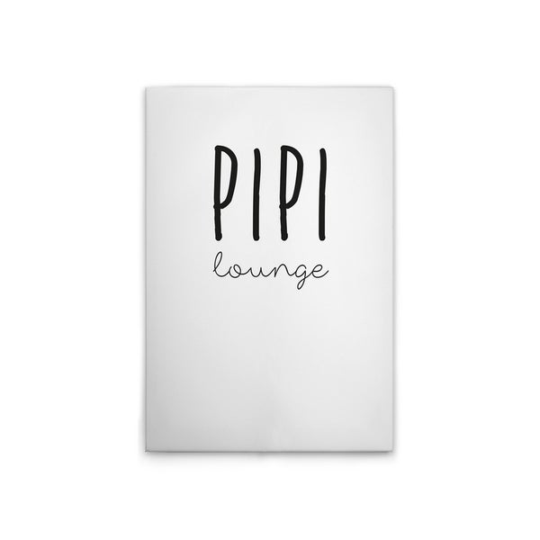 Pipi Lounge Schriftzug auf Leinwand