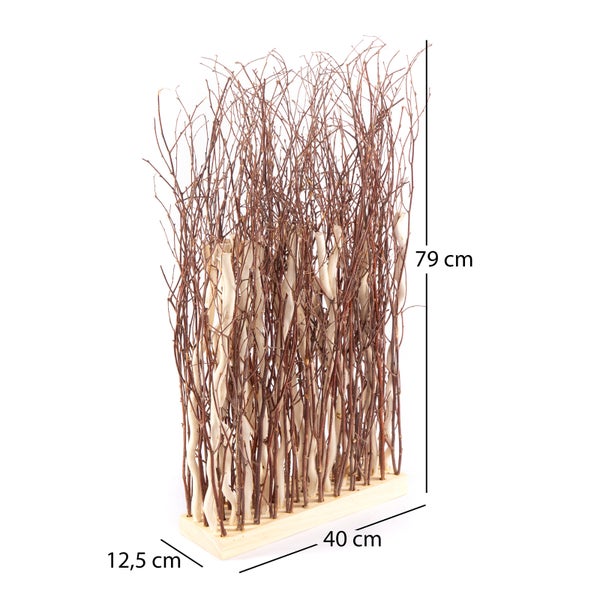 Raumteiler TWIGS 78x40 cm, Weidenholz-Zweige braun-beige