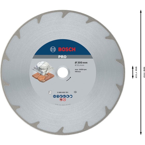 Bosch Pro Diamanttrennscheibe mit 300 Millimeter Durchmesser