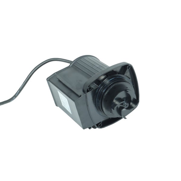 Schwarzer Ersatzmotor für Teichpumpe mit Anschlusskabel und integriertem Flügelrad.