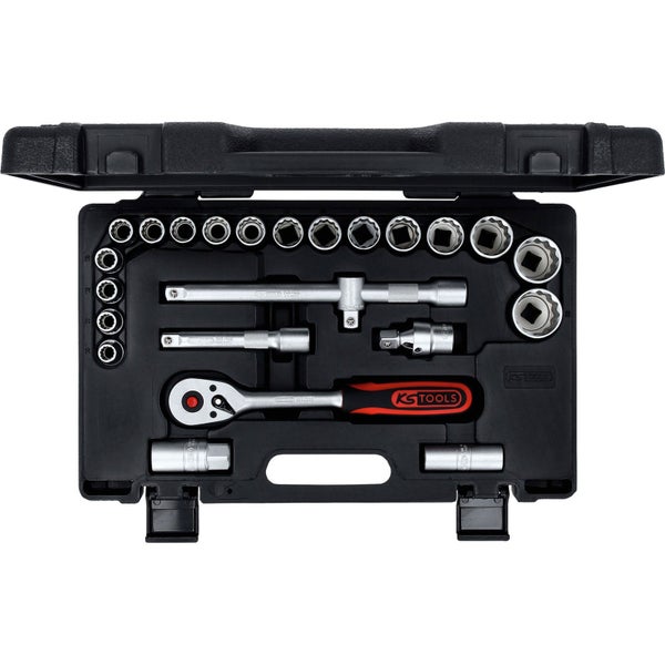 KS TOOLS 1/2 Steckschlüssel-Satz 24tlg. 12-kant - 911.1595