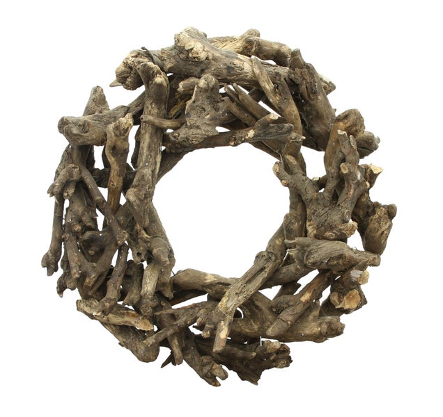 FRANK FLECHTWAREN | Kranz Wurzelholz, HOLZ, ca. Ø 40 x 14 cm
