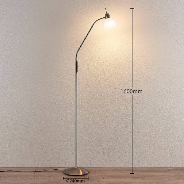 Stehlampe mit einer Höhe von 1600 mm und einem Durchmesser von 240 mm.