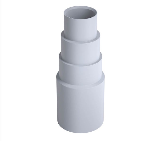 Reduzierstück aus Kunststoff für Staubsaugerschlauch