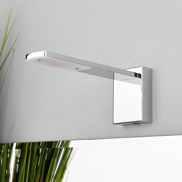Lindby LED Wandleuchte, Wandlampe Bad Tizian (spritzwassergeschützt (Modern) in Chrom aus Metall (1 flammig ) - Wandleuchten Spiegelleuchte Badezimmer Wandbeleuchtung Badezimmerleuchte