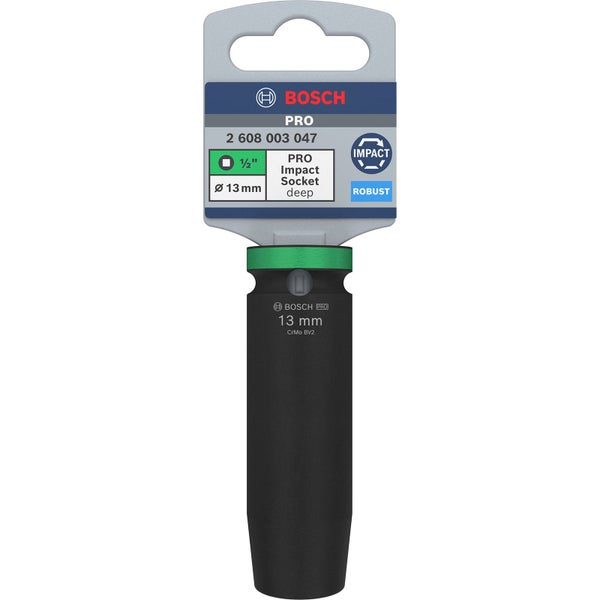 Bosch Pro Steckschlüssel mit 13 mm Durchmesser und 77 mm Länge
