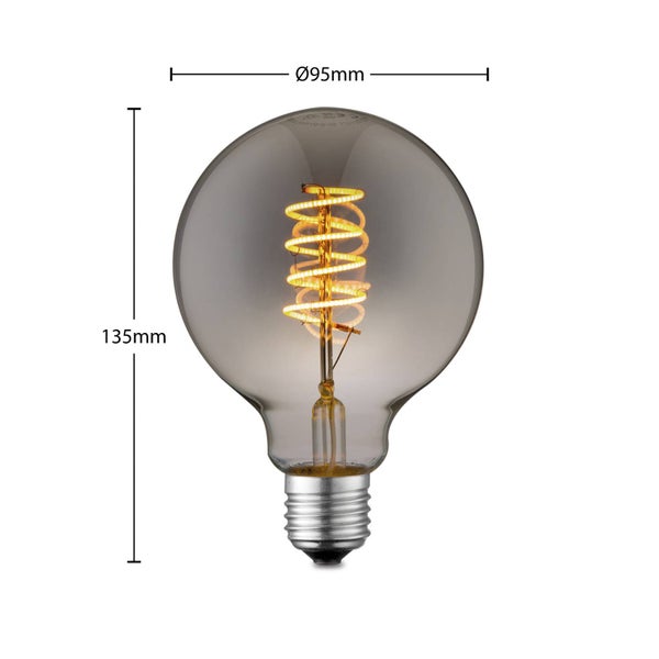 Lucande LED E27 Lampe G95 4W aus Glas (E27) - Leuchtmittel Lampen Energiesparlampe