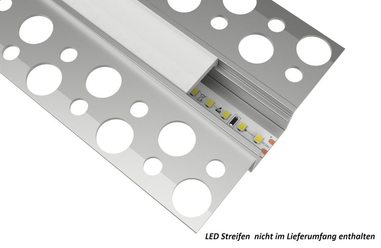 LED Profil mit runden Aussparungen und LED Streifen
