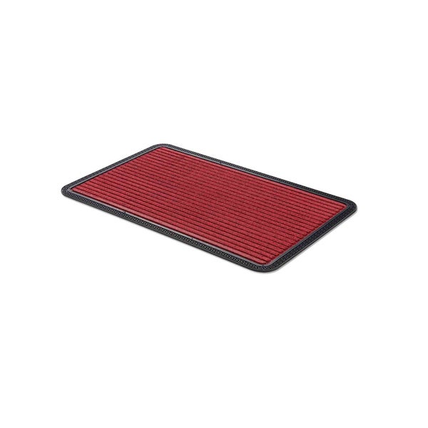 Fußmatte mit gerippter Oberfläche und dekorativem Rand