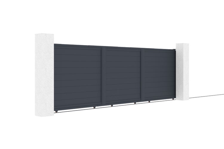 Schiebetor aus aluminium 5m EIGER H.160cm grau