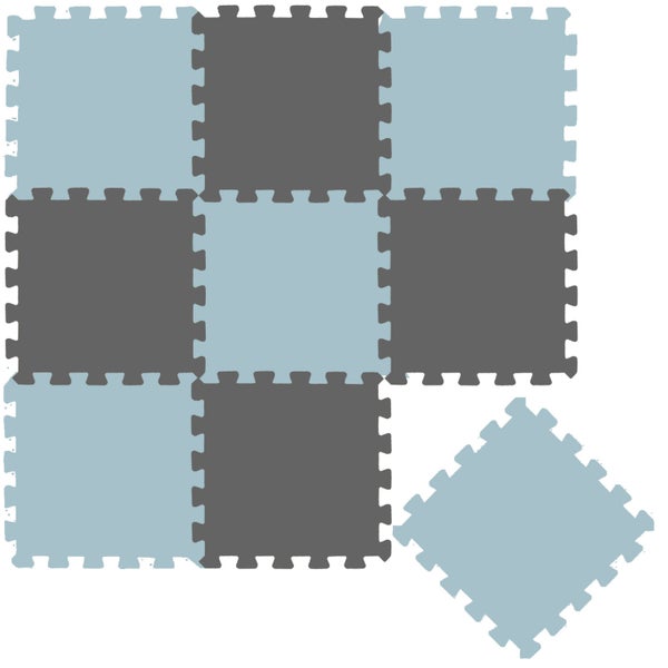 Quadratische Puzzlematten als Bodenschutzmatten zum Zusammenstecken