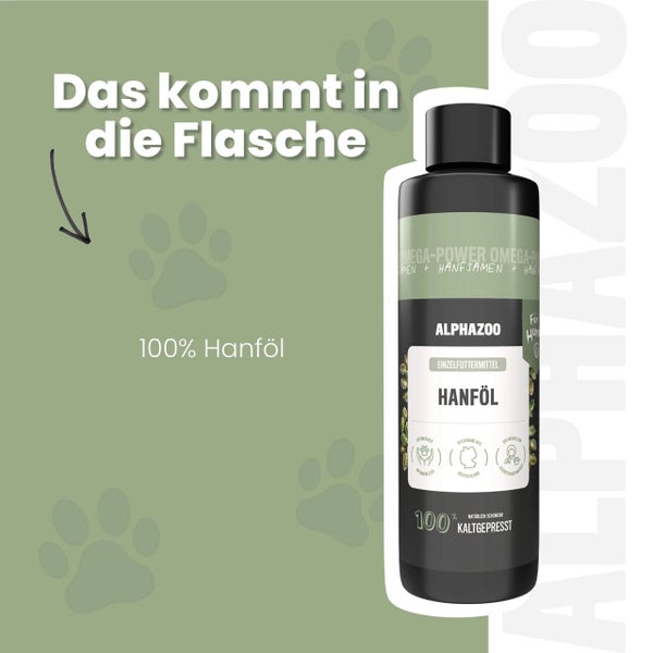 alphazoo Hanföl für Hunde 250ml