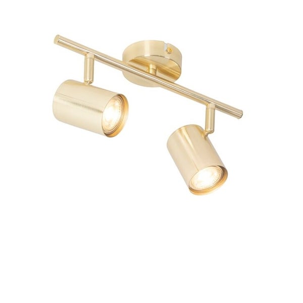 Goldene Deckenleuchte mit zwei Strahlern