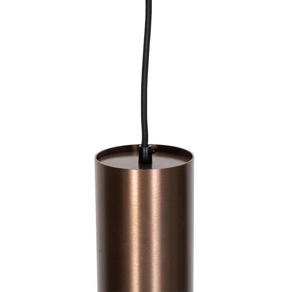 Zylinderförmige Pendelleuchte mit Textilkabel