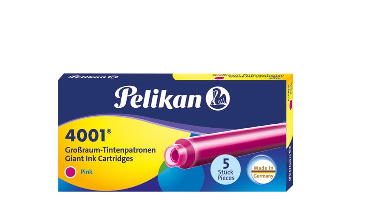 Pelikan Tintenpatronen 4001® Set mit 5 Großraum-Patronen, Pink