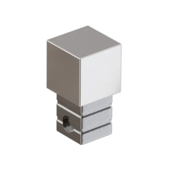 Metallischer Vierkant-Rohrverbinder mit Bohrung