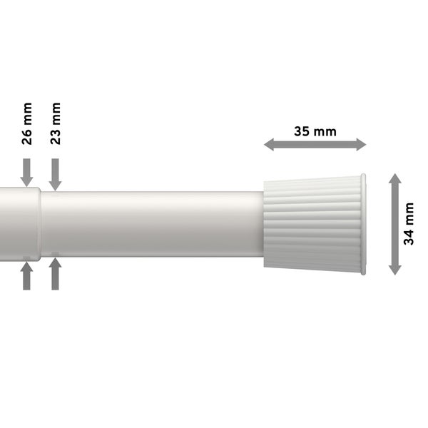 Abmessungen einer Duschstange
