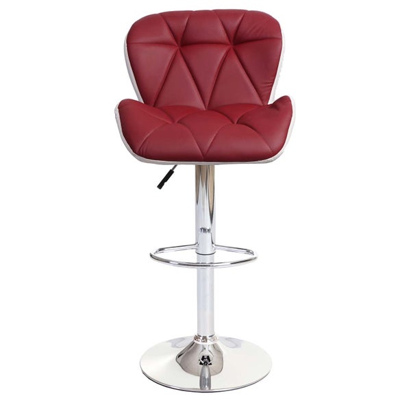 Barhocker mit Kunstlederbezug und Metallgestell