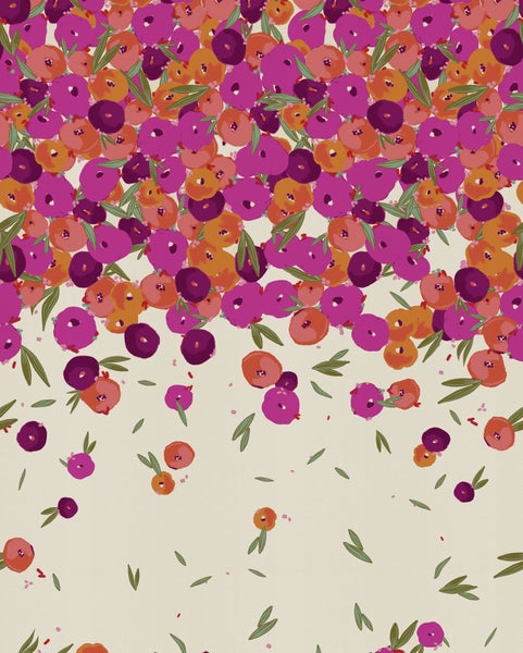 Muster mit Blumen und Blättern